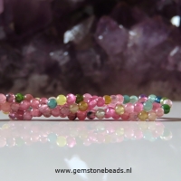 Ronde Multi colour Toermalijn kralen van 2.5 mm