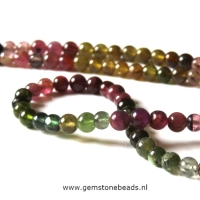 Multi colour Toermalijn kralen rond 4-4.5 mm