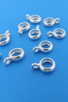 Dubbele gesloten ring zilver925 van 6 / 3 mm