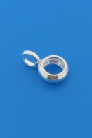 Dubbele gesloten ring zilver925 van 8 / 6 mm