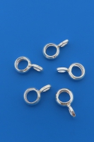 Dubbele gesloten ring zilver925 van 8 / 6 mm
