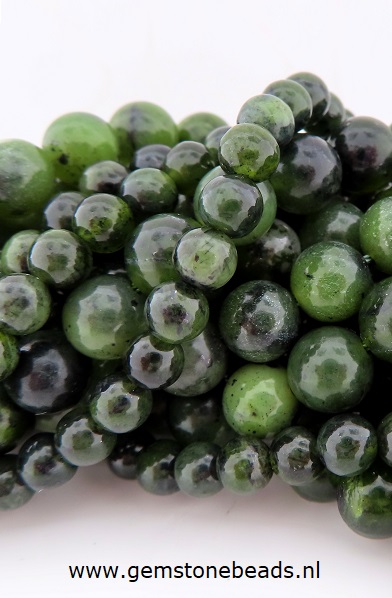 Donker groene Jade Nefriet kralen van 4.5 mm