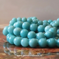 Ronde amazoniet kralen 8 mm (donker)