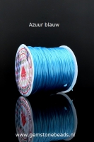 Rubber elastiek voor armbanden kleur AZUUR BLAUW