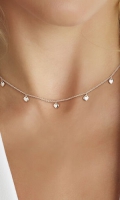 Collier 925 met hartjes 41 + 4 cm