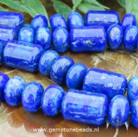 Lapis Lazuli kralen rondel met cilinder XL