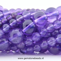 Ronde Amethist kralen ca 7.5 mm