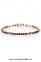 Zirkonia ROSE armband 925 zwart