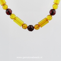 Barnsteen ketting multi colour van ca. 45 cm