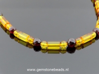 Barnsteen ketting multi colour van ca. 45 cm