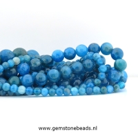 Ronde blauwe Apatiet kralen 8 mm