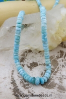 Larimar kralen met verloop voor ketting 44 cm