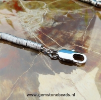 Herenarmband antraciet/glans