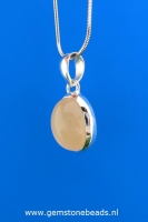 Roze Maansteen hanger cabochon 925