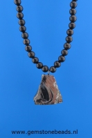 Ketting van Shungite met Edel-Shungite hanger