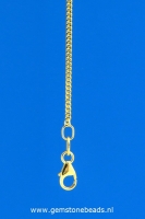 Collier verguld gourmette 42 cm