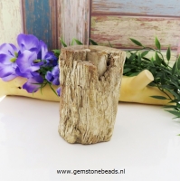 Versteend hout boomstammetje 9 cm