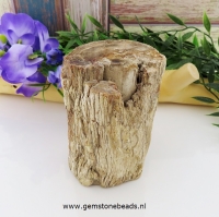 Versteend hout boomstammetje 9 cm