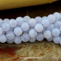 Chalcedoon (blue lace) kralen rond ca. 4 mm