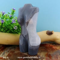 Vrouwen body Agaat en Kwarts L12cm