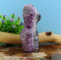 Vrouwen body Amethist en Kwarts L12cm