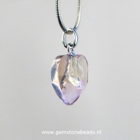 Ametrien hartenhanger facet geslepen van 15 mm