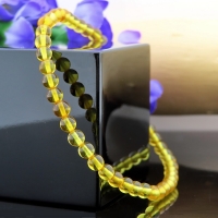 Barnsteen armband 4 mm met ronde kralen