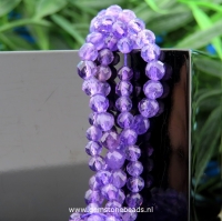 Amethist kralen facet geslepen van 3 mm