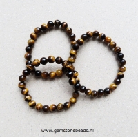 Tijgeroog kralen armband van 6 mm