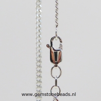 Zilveren collier gourmette 60 cm 1.4 mm breed
