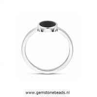 Ring 925 Zilver met Onyx maat 18.5