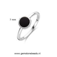 Ring 925 Zilver met Onyx maat 18.5