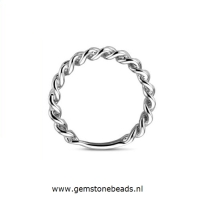 Ring gerodineerd zilver925 schakel maat 17.2