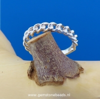 Ring gerodineerd zilver925 schakel maat 17.2