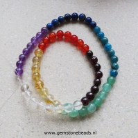 Ronde mix kralen div. steensoorten van 6 mm