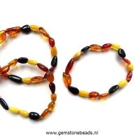 Barnsteen armband meerkleurig in div. maten