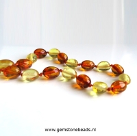 Barnsteen ketting multi colour van 50 cm