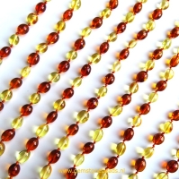 Barnsteen ketting multi colour van 50 cm