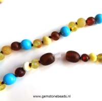 Barnsteen ketting voor kinderen 36 cm