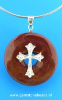 Donuthouder kruisje 925zilver