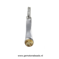 Donuthouder ger.925 zilver met edelsteen