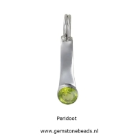 Donuthouder ger.925 zilver met edelsteen