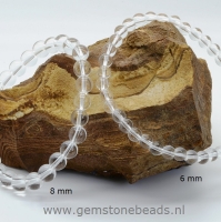 Bergkristal kralenarmband van 8 mm