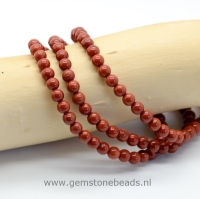 Rode Jaspis kralenarmband van 4 mm