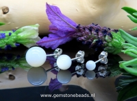 Parelmoer oorknopjes 925 van 6 mm