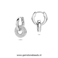 Oorringen 925 17 mm met zirkonia
