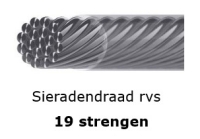 Griffin sieradendraad rvs 19 strengen 0.35 mm
