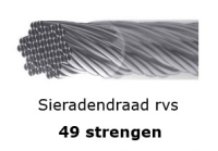 Griffin sieradendraad rvs 49 strengen 0.45 mm