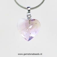 Ametrien hartenhanger facet geslepen 15 mm (B)