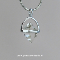 Herkimmerdiamant hanger in setting 925 (C)